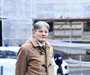 5.12.2022., Zagreb - Sudac Vrhovnog suda Radovan Dobronic dao je izjavu za medije oko dojava o bombi na vise sudova u RH. Photo: Neva Zganec/PIXSELL