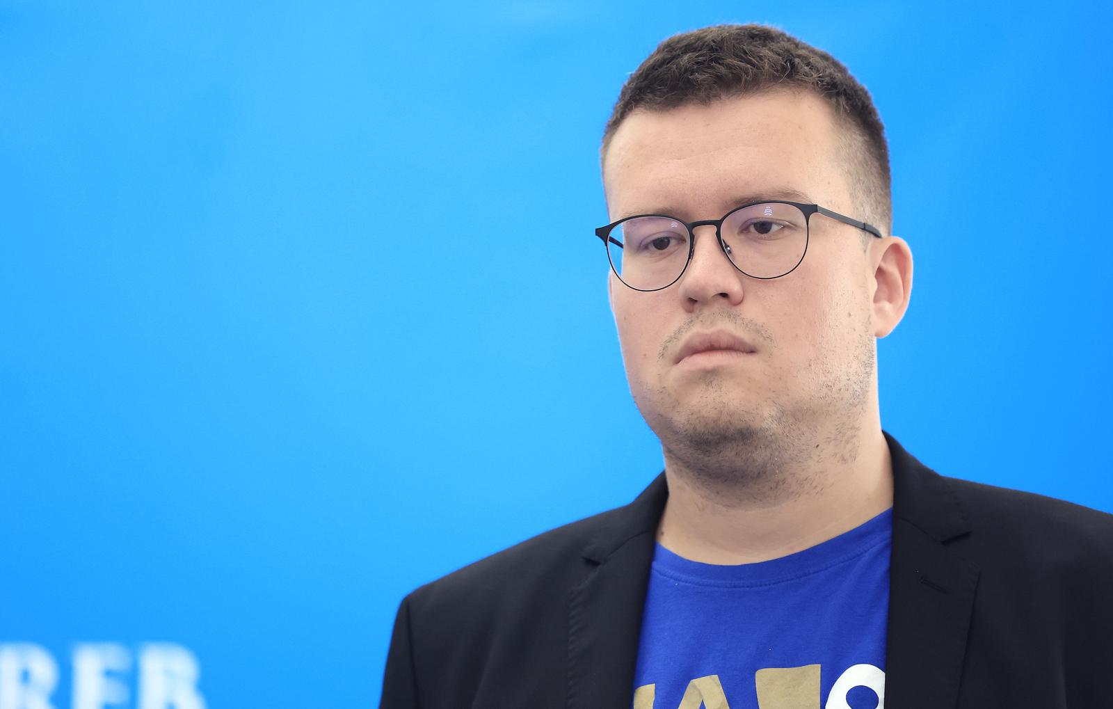 07.09.2022., Zagreb - Predsjednik Kluba gradskih zastupnika Most-a Marko Sladoljev i clanovi Kluba gradskih zastupnika MOST-a Trpimir Goluza te Lovro Markovic odrzali su konferenciju za medije. Photo: Sanjin Strukic/PIXSELL