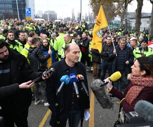 7.12.2022., Zagreb - Ispred ulaza u Holdingovu podruznicu Cistoca odrzan je prosvjed radnika koji traze vece place. Photo: Davorin Visnjic/PIXSELL