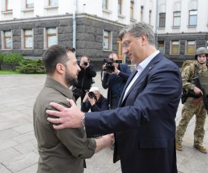 08.05.2022., Kijev, Ukrajina - Premijer Andrej Plenkovic posjetio Kijev gdje je odrzao sastanke s predsjednikom Ukrajine Volodimirom Zelenskim, predsjednikom Vlade Denisom Smyhalom i predsjednikom Vrhovne Rade Ruslanom Stefancukom. Photo: Vlada RH/PIXSELL