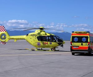 08.09.2015., Omisalj, otok Krk - Helikopterska hitna sluzba u Zracnoj luci Rijeka.r"nPhoto: Goran Kovacic/PIXSELL