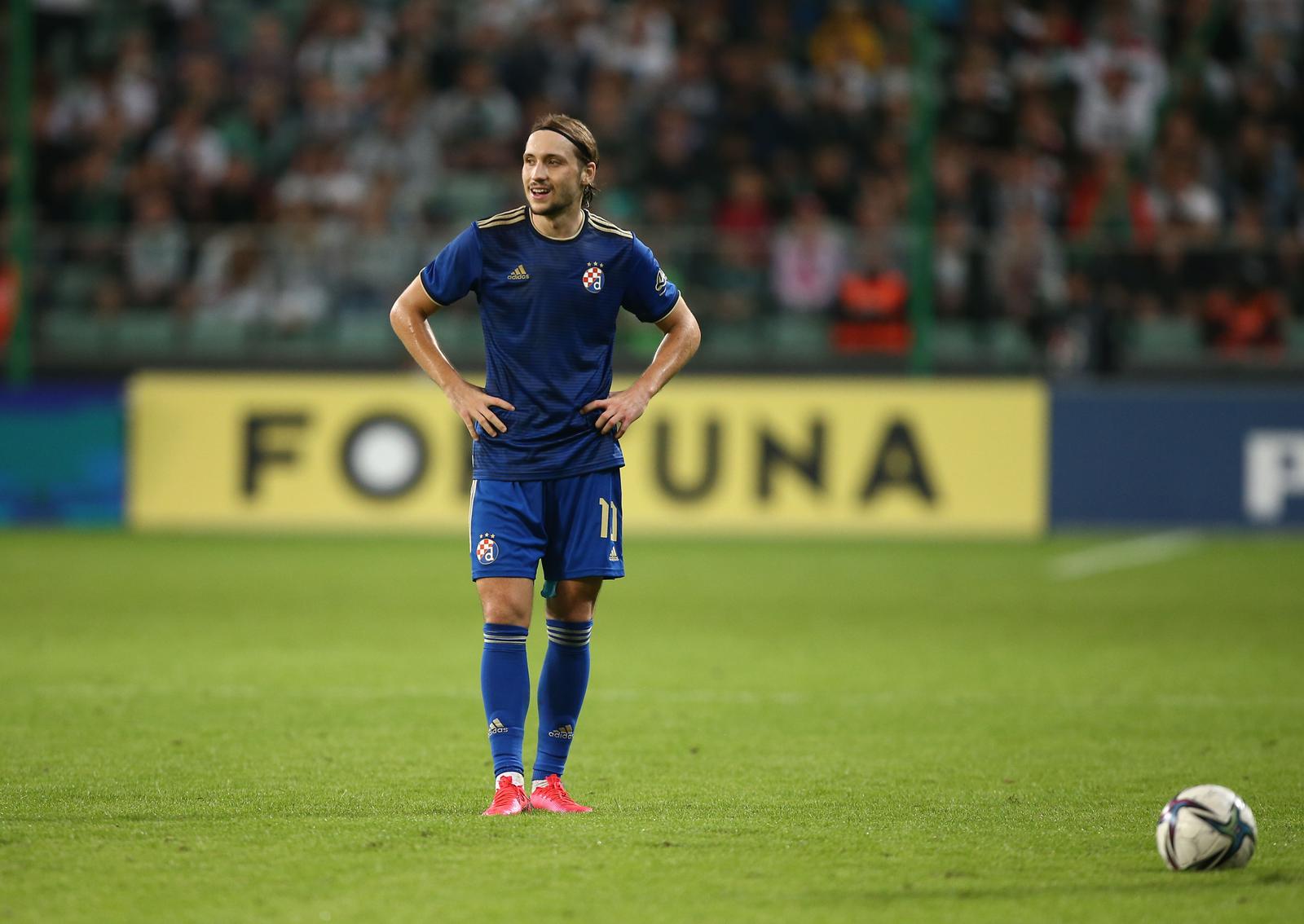 10.08.2021., Stadion Wojska Polskiego, Varsava - Druga utakmica 3. pretkola UEFA Lige prvaka,  Legia - GNK Dinamo Zagreb. Lovro Majer Photo: Matija Habljak/PIXSELL
