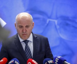 02.06.2022., Zagreb - Izjava Branka Bacica nakon zajednicke sjednice Predsjednistva i Nacionalnog vijeca HDZ-a u sredisnjicu stranke. Photo: Slavko Midzor/PIXSELL Photo: Slavko Midzor/PIXSELL