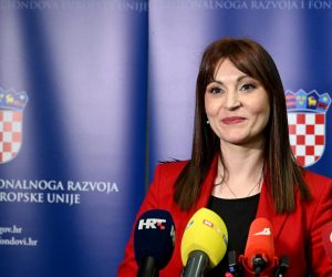 11.01.2023., Zagreb - Natasa Tramisak odrzala konferenciju za medije nakon odluke Andreja Plenkovica o kadrovskim izmjenama u Vladi RH. Photo: Davor Puklavec/PIXSELL