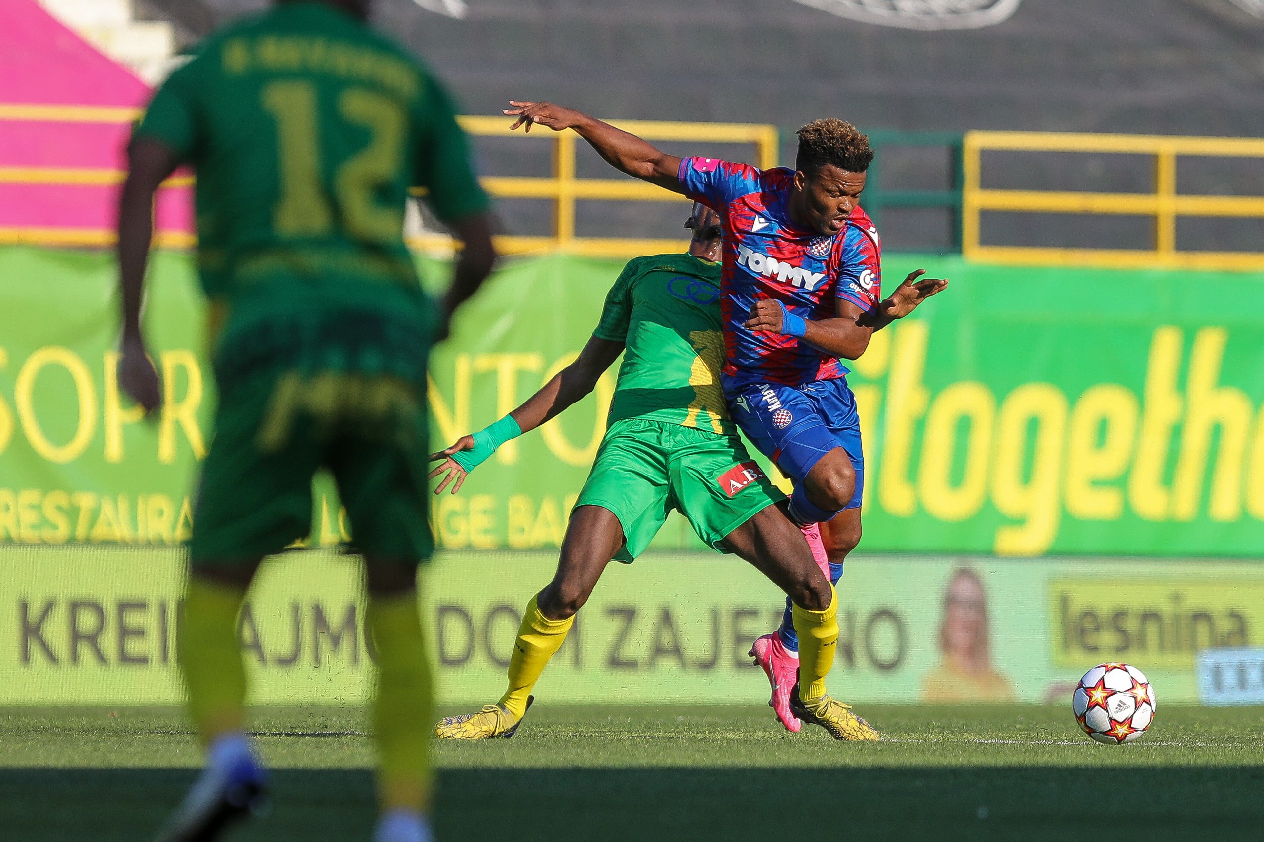 12.09.2021., stadion Aldo Drosina, Pula - Hrvatski Telekom Prva liga, 8. kolo. NK Istra 1961 - HNK Hajduk. Abdallahi Mahmoud, Samuel Eduokr"nr"nPhoto: Srecko Niketic/PIXSELL
