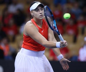 12.11.2022., dvorana Zamet, Rijeka - Billie Jean King Cup, doigravanje za plasman u najvisi rang, Hrvatska - Njemacka. Teniski mec izmedju Ane Konjuh i Jule Niemeier. Ana Konjuh Photo: Nel Pavletic/PIXSELL
