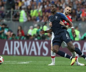 15.07.2018., stadion Luznjiki, Moskva, Rusija - Svjetsko nogometno prvenstvo 2018., finale, Francuska - Hrvatska. Paul Pogba, Marcelo Brozovic. Photo: Igor Kralj/PIXSELL