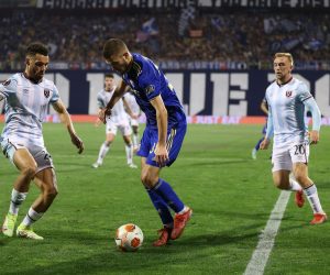 16.9.2021., Stadion Maksimir - UEFA Europa liga, skupina H, 1. kolo: GNK Dinamo Zagreb - FC West Ham United. Ryan Fredericks, Bartol Franjicr"nr"n Photo: Matija Habljak/PIXSELL