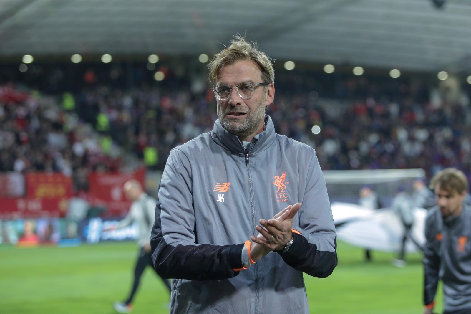 17.10.2017. stadion Ljudski vrt, Maribor, Slovenija - UEFA Liga prvaka, skupina E, 3. kolo, NK Maribor - Liverpool FC. Trener Liverpoola Jurgen Klopp. "nPhoto: Luka Stanzl/PIXSELL