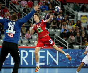 18.01.2018., Arena, Zagreb - Europsko rukometno prvenstvo, skupina I, 1. kolo, Srbija - Norveska. Kristian Bjornsen"nPhoto: Igor Kralj/PIXSELL