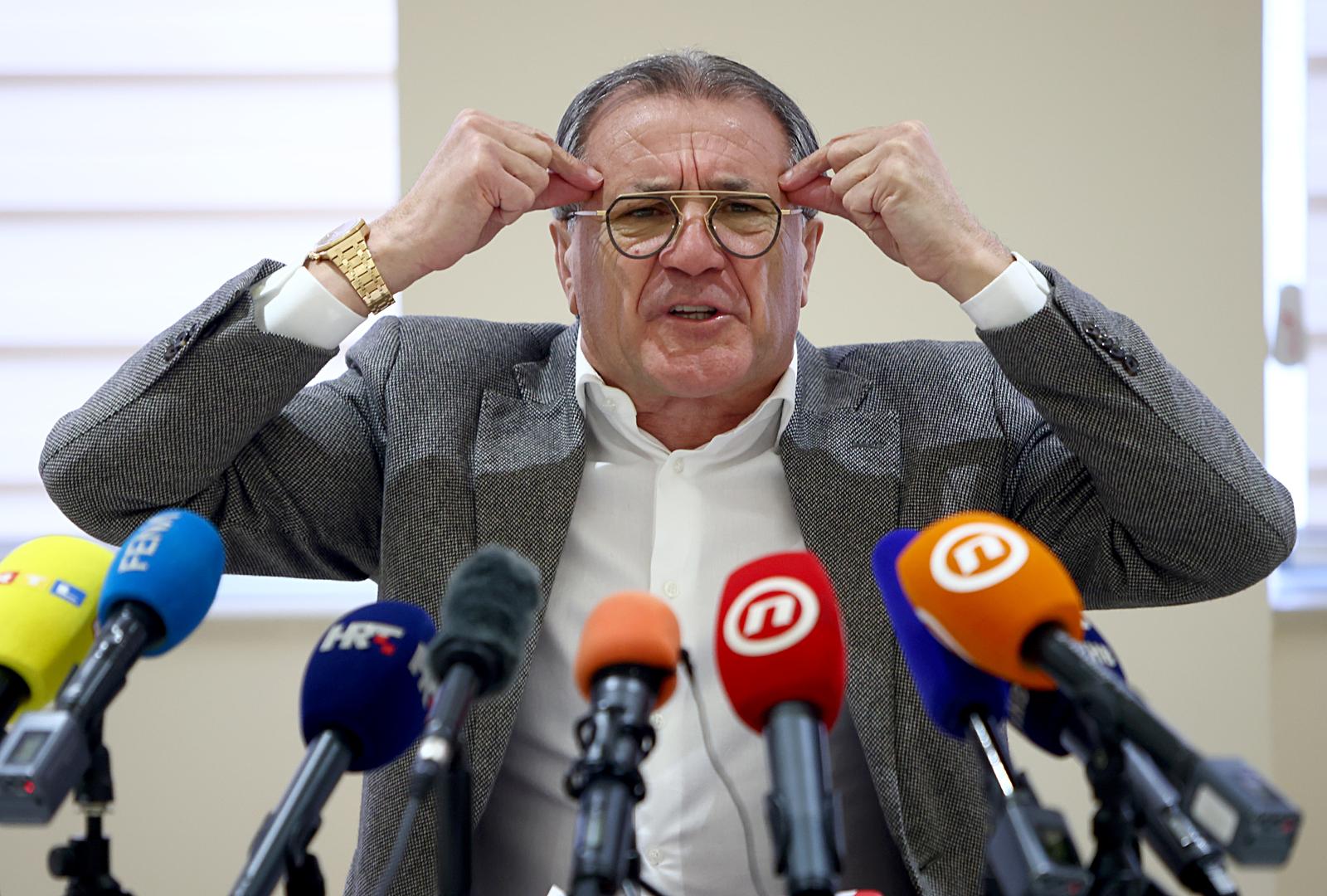19.01.2023., Mostar - Zdravko Mamic odrzao konferenciju za medije u dvorani Princess hotela Mepas. Photo: Denis Kapetanovic/PIXSELL
