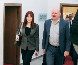 20.01.2023., Zagreb - U Saboru je odrzana sjednica Kluba zastupnika HDZ-a. Nova zastupnica Natasa Tramisak odolazi sa sjednice kluba.
 Photo: Patrik Macek/PIXSELL