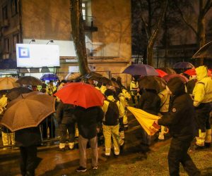 23.01.2023., Zagreb - Polusatni prosvjed radnika cistoce radi nezadovoljstva o davanju otkaza dvojiu njihovih kolega i uvjetima rada. Photo: Matija Habljak/PIXSELL