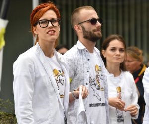 24.09.2022., Zagreb - Ispred Ministarstva zdravstva odrzan je prosvjed Inicijative mladih lijecnika Hrvatske pod nazivom "Izlijecimo zdravstvo zajedno". Photo: Sandra Simunovic/PIXSELL