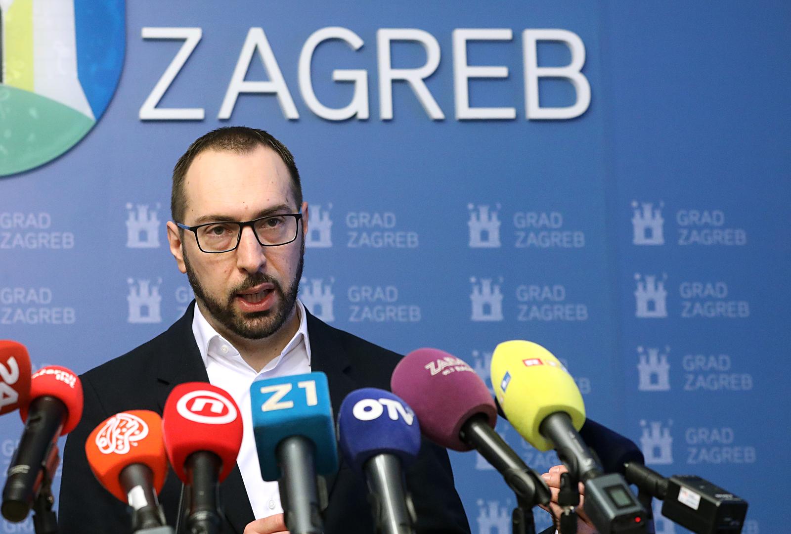 25.01.2023., Zagreb - Gradonacelnik Tomislav Tomasevic odrzao je konferenciju za medije na kojoj se osvrnuo na strajk radnika Cistoce. Photo: Robert Anic/PIXSELL