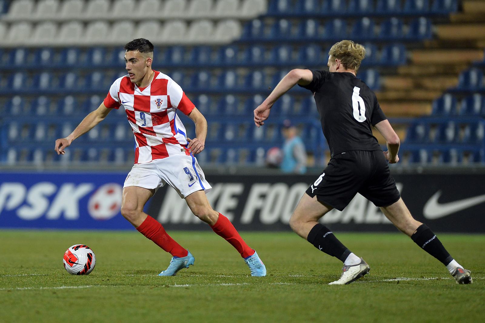 25.03.2022. Varazdin - 
Kvalifikacijska utakmica reprezentacija U-21 za Europsko prvenstvo 2023. godine izmedju Hrvatske i Austrije. Roko Simic
 Photo: Marko Jurinec/PIXSELL