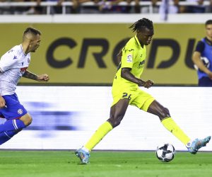25.08.2022., stadion Poljud, Split - Uzvratna utakmica doigravanja za UEFA Konferencijsku Ligu, HNK Hajduk - Villarreal CF.Jackson Nicolas
 Photo: Miroslav Lelas/PIXSELL