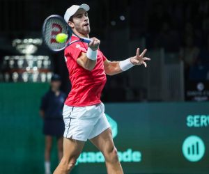 25.11.2022., Malaga - Jose Maria Martin Carpena Arena. Davis Cup by Rakuten. Polufinale, Thanasi Kokkinakis - Borna Coric. .  Photo: Sanjin Strukic/PIXSELL