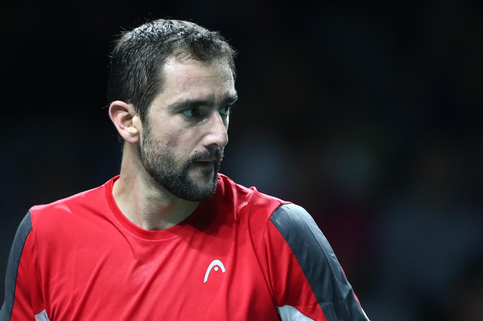 25.11.2022., Malaga - Jose Maria Martin Carpena Arena. Davis Cup by Rakuten. Polufinale, Alex de Minaur - Marin Cilic .  Photo: Sanjin Strukic/PIXSELL
