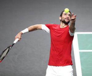 25.11.2022., Malaga - Jose Maria Martin Carpena Arena. Davis Cup by Rakuten. Polufinale, Alex de Minaur - Marin Cilic.   Photo: Sanjin Strukic/PIXSELL
