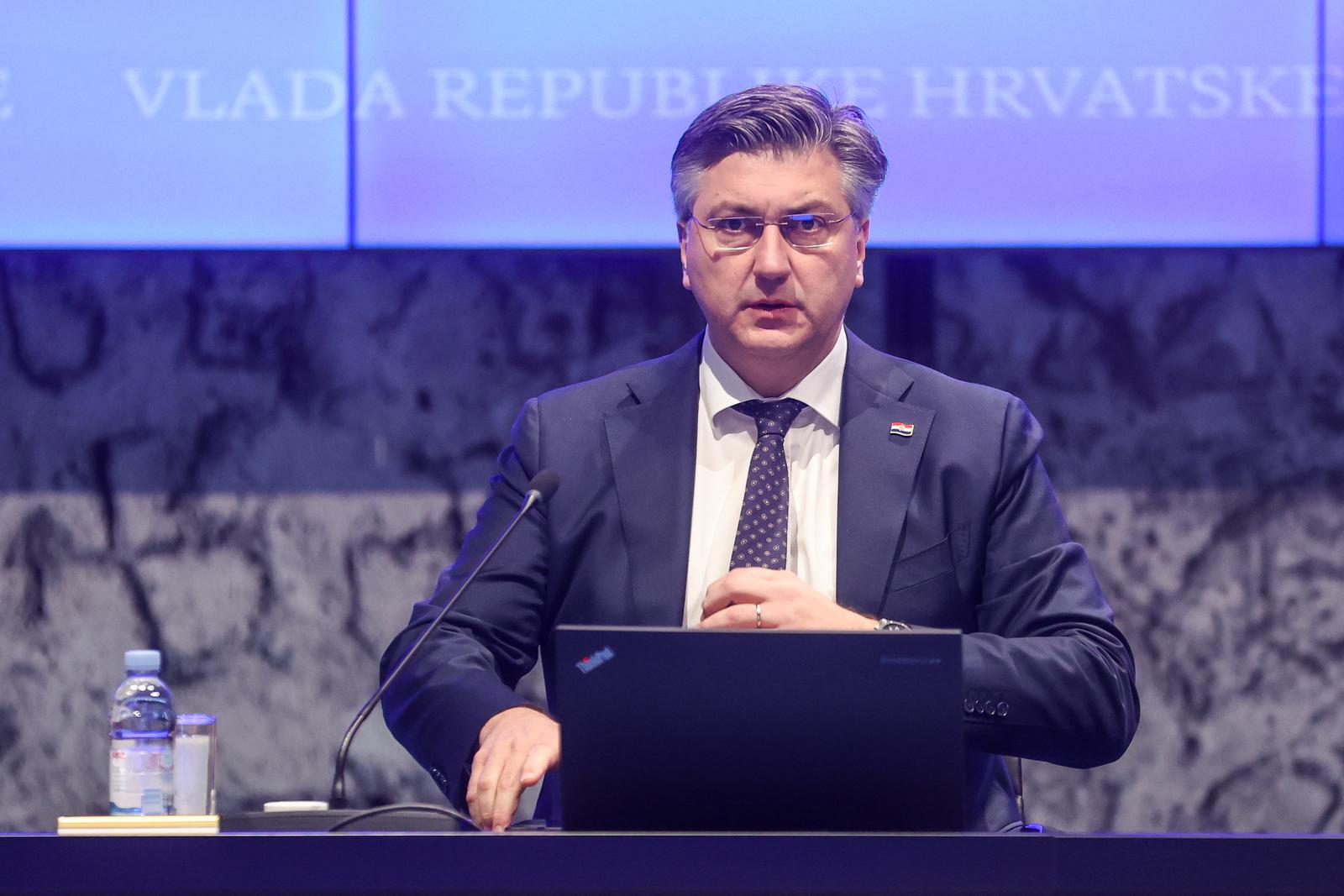 26.01.2023., Zagreb - Sjednica vlade u Nacionalnoj sveucilisnoj knjiznici. Premijer Andrej Plenkovic Photo: Luka Stanzl/PIXSELL
