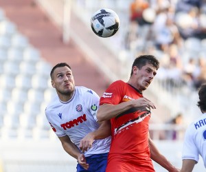 26.10.2022., stadion Poljud, Split - SuperSport HNL, 4. kolo, HNK Hajduk - HNK Gorica. Josip Vukovic, Deni Juric Photo: Miroslav Lelas/PIXSELL