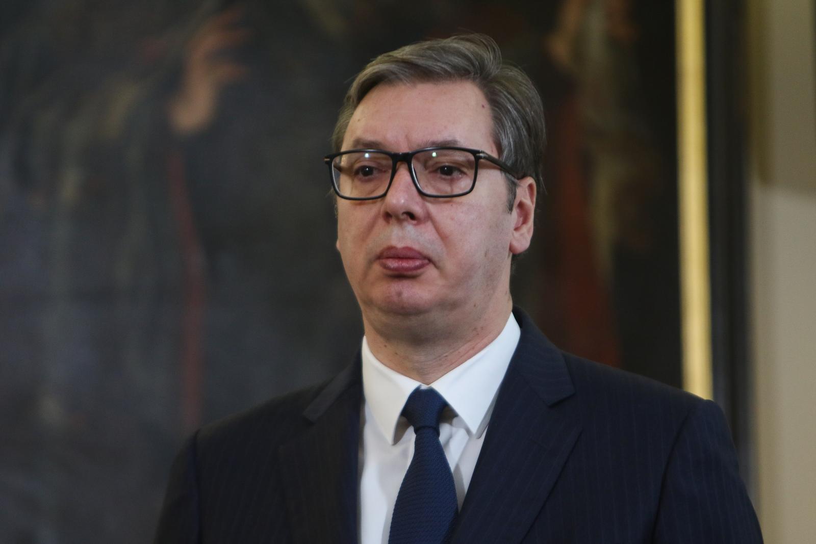 27, December, 2022, Belgrade - The President of the Republic of Serbia, Aleksandar Vucic met with the  Serbian Patriarch Porfirije in the premises of the Serbian Patriarch. Aleksandar Vucic.  


27, decembar, 2022, Beograd - Predsednik Republike Srbije Aleksandar Vucic sastao se sa patrijarhom srpskim Porfirijem u prostorijama Srpske Patrijarsije.   Photo: M.K./ATAImages/PIXSELL