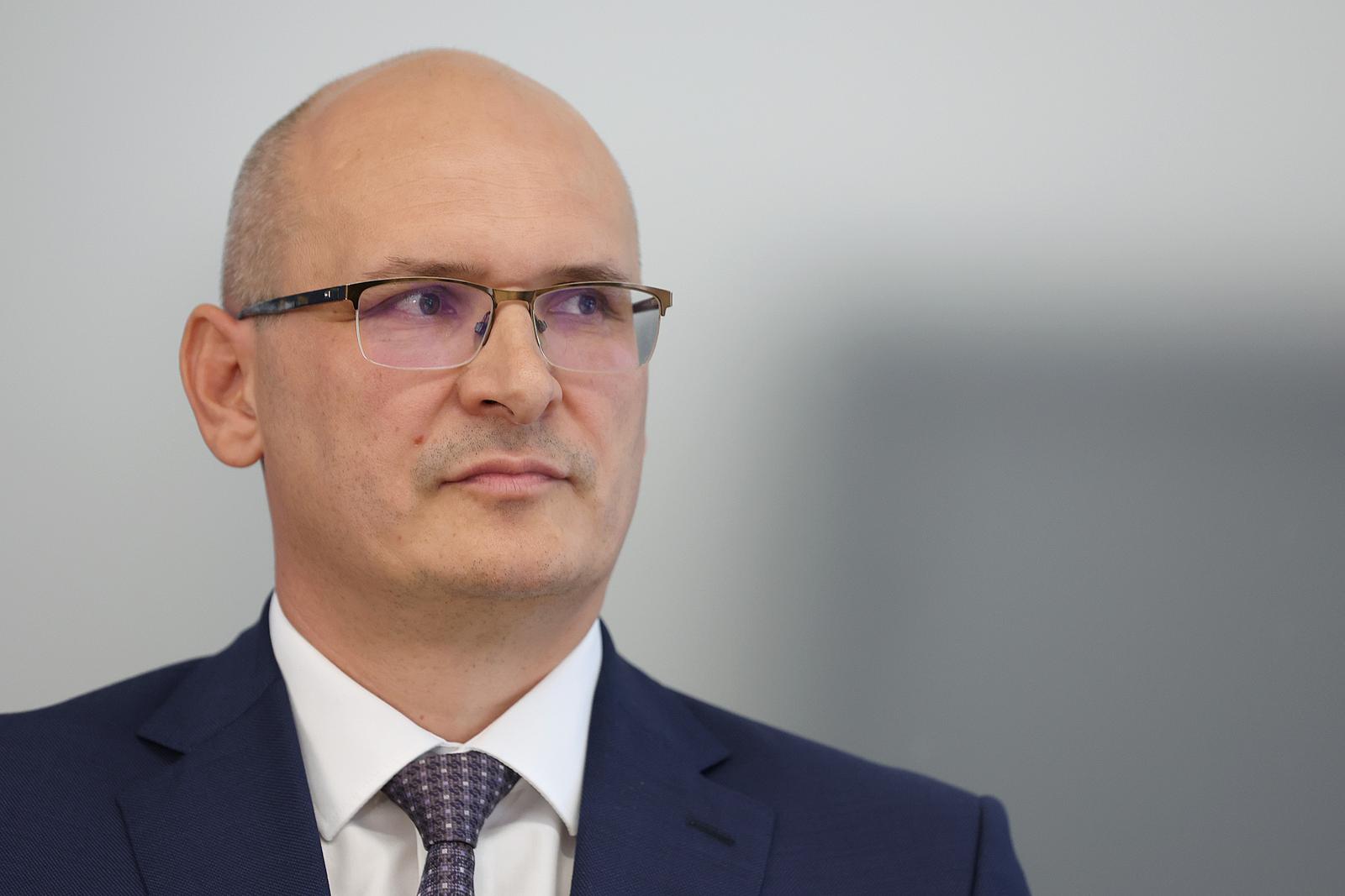 29.08.2022., Zagreb - U Ministarstvu financije odrzana je konferencija za medije na kojoj su izjave dali sef Ureda za sprjecavanje pranja novca Ante Bilus, ravnatelj Porezne uprave Bozidar Kutlesa i ministar financija Marko Primorac. 
 Photo: Goran Stanzl/PIXSELL