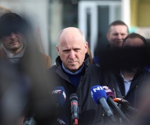30.01.2023.,Glina - Potpredsjednik Vlade i ministar prostornoga uredjenja, graditeljstva i drzavne imovine Branko Bacic ponovno je posjetio Banovinu, podrucje Gline i Gvozda. Photo: Slaven Branislav Babic/PIXSELL