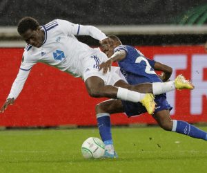 Soccer Football - Europa Conference League - Group F - KAA Gent v Molde - KAA Gent Stadium, Ghent, Belgium - November 3, 2022 KAA Gent's Nurio Fortuna in action with Molde's David Datro Fofana REUTERS/Pascal Rossignol Photo: PASCAL ROSSIGNOL/REUTERS