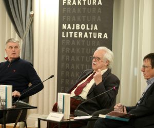 Zagreb,31.1.2023.- Na Tribini Razotkrivanje nakladnièke kuæe Fraktura gostuje Oleg Mandiæ, posljednji èovjek koji je napustio najzloglasniji nacistièki logor Auschwitz i autor knjige "ivot obiljeen Auschwitzom", koju je napisao s Nevenom antiæem. S Olegom Mandiæem i Nevenom antiæem o knjizi su razgovarali urednik Frakture Seid Serdareviæ.foto HINA/ Tomislav Pavlek/ tp