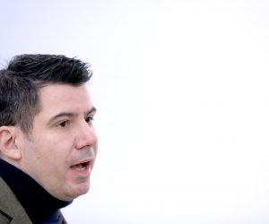 11.01.2023., Zagreb - Na konferenciji za medije odrzanoj u Saboru o sporazumu drzave i banaka i drugim aktualnim temama govorio je zastupnik Mosta Nikola Grmoja. 
 Photo: Patrik Macek/PIXSELL