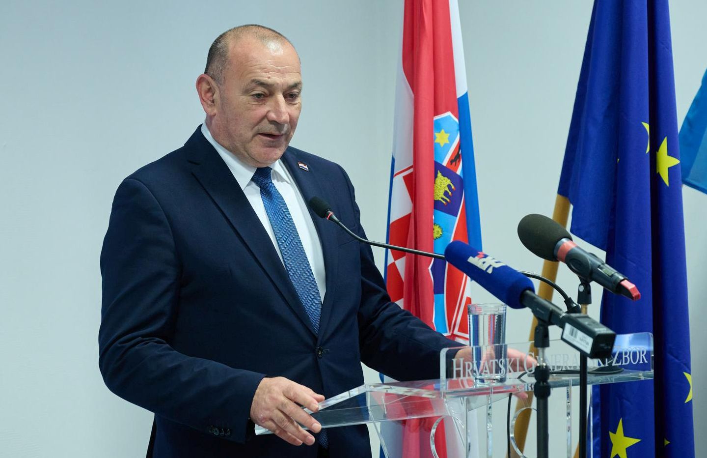 07.11.2022., Zagreb - Svecanost obiljezavanja Dana Hrvatskog generalskog zbora (HGZ) u nazocnosti visokih gostiju i clanova HGZ-a. Istom prigodom odrzana je svecana prisega novih clanova udruge, te su urucena najvisa priznanja Hrvatskog generalskog zbora.Tomo Medved Photo: Davor Puklavec/PIXSELL