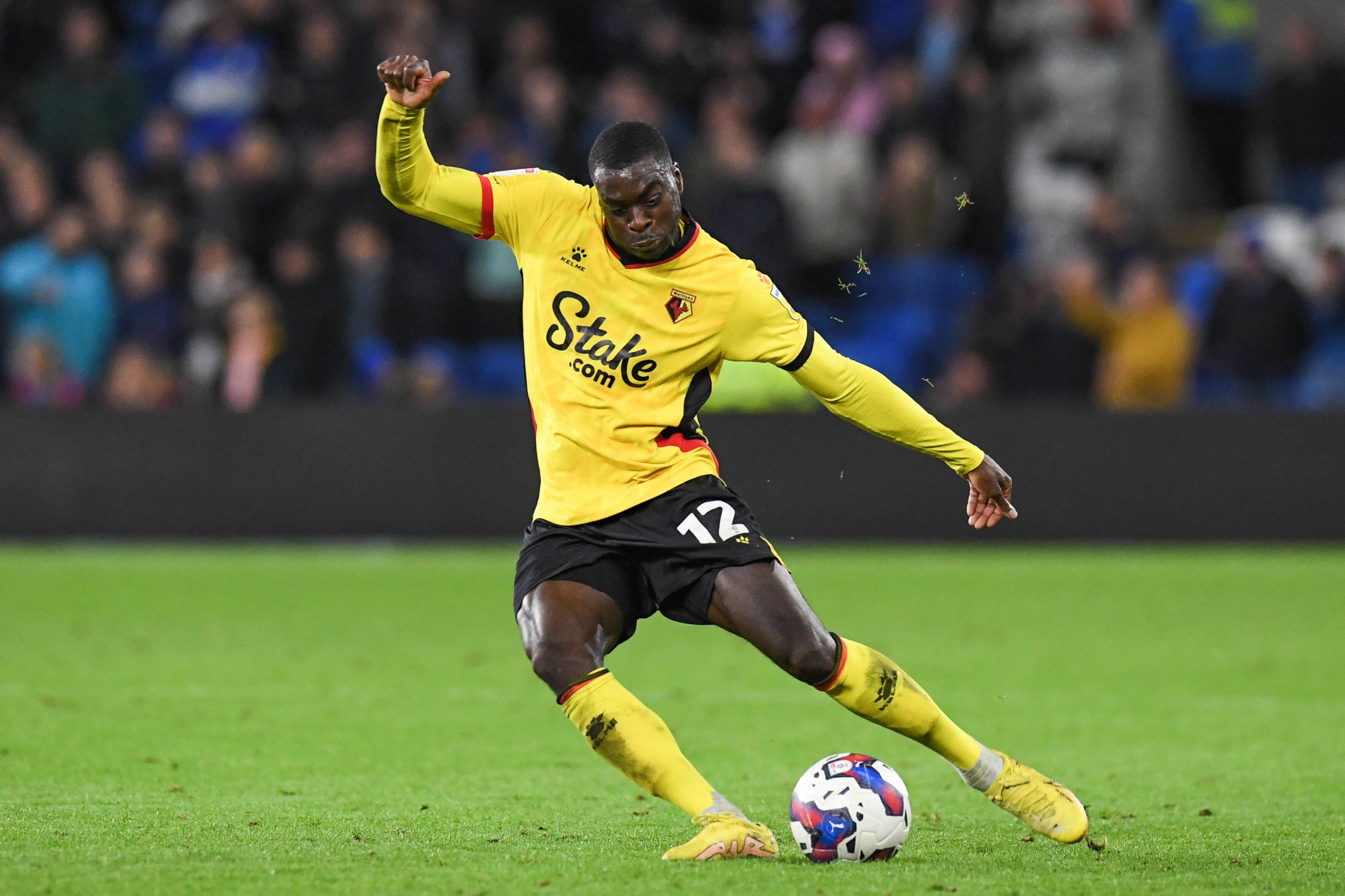 Sky Bet Championship Cardiff City v Watford Ken Sema 12 of Watford during the Sky Bet Championship match Cardiff City vs Watford at Cardiff City Stadium, Cardiff, United Kingdom, 2nd November 2022 Photo by Mike Jones/News Images Cardiff Cardiff City Stadium South Glamorgan United Kingdom Copyright: xMikexJones/NewsxImagesx