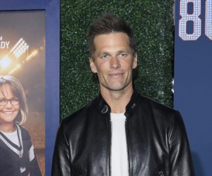 epa10442145 Tom Brady poses at the premiere of the '80 For Brady' movie at the Regency Village Theater in Los Angeles, California, USA, 31 January 2023 (issued 01 February 2023). The movie will be released in theaters on 03 February 2023.  EPA/NINA PROMMER