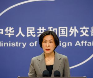 epa10450385 China's Foreign Ministry spokesperson Mao Ning speaks during a press conference at the Ministry of Foreign Affairs in Beijing, China 06 February 2023. A suspected spy balloon from China moving over the US was shot down by a US Air Force fighter jet on 04 February. China said the shooting down was an 'over reaction' as the balloon was a civilian airship used for meteorological purposes that steered off course.  EPA/MARK R. CRISTINO