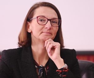 Split, 6.02.2023. - Izjava za novinare na temu socijalnih stanova, Bojan Ivošević i Maja Đerek. Na fotografiji Maja Đerek. foto HINA/ Mario STRMOTIĆ/ ms