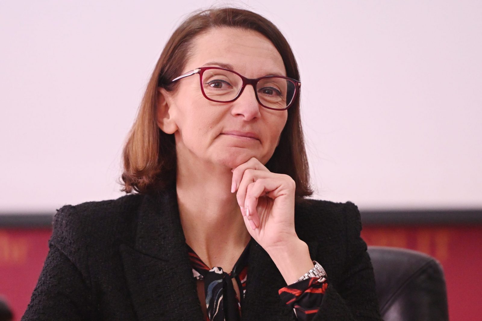 Split, 6.02.2023. - Izjava za novinare na temu socijalnih stanova, Bojan Ivošević i Maja Đerek. Na fotografiji Maja Đerek. foto HINA/ Mario STRMOTIĆ/ ms