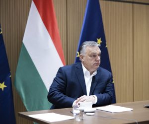 epa10452259 A handout photo made available by the Hungarian Prime Minister's Press Office, of Hungarian Prime Minister Viktor Orban attending a video conference along with his Polish, Belgian, Finnish and Maltese counterparts, as well as the Bulgarian President and European Council President in preparation for the upcoming European Union summit, in Sopron, Hungary, 07 February 2023. The extraordinary meeting of the European Council will take place in Bussels from 09 to 10 February with a focus on the war in Ukraine, economic challenges and illegal migration.  EPA/Prime Minister's Press Office HANDOUT  HANDOUT EDITORIAL USE ONLY/NO SALES