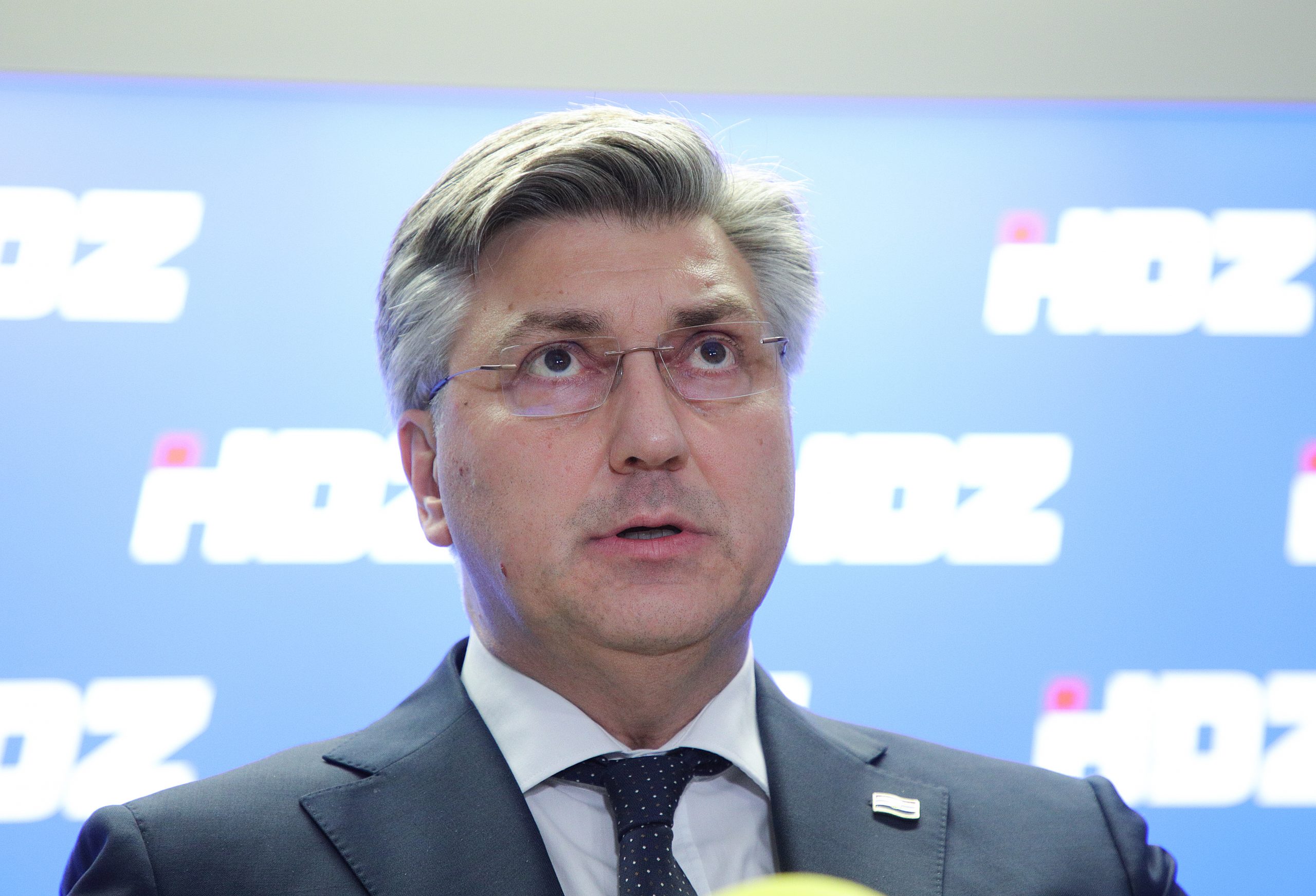 Zagreb, 13.2.2023.- Sjednica šireg Predsjedništva HDZ-a u središnjici stranke. Na slici predsjednik HDZ-a Andrej Plenković nakon sjednice. foto HINA/ Tomislav PAVLEK/ tp
