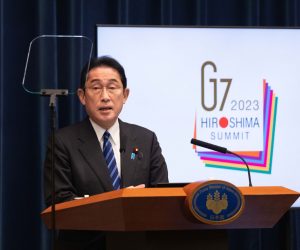 epa10487608 Japan's Prime Minister Fumio Kishida addresses a press conference in Tokyo, Japan, 24 February 2023. The press conference was held as Kishida was set to join his first G7 online summit as prime minister of Japan on 24 February, before hosting a three-day in-person G7 summit in Hiroshima on 19-21 May 2023.  EPA/Stanislav Kogiku / POOL
