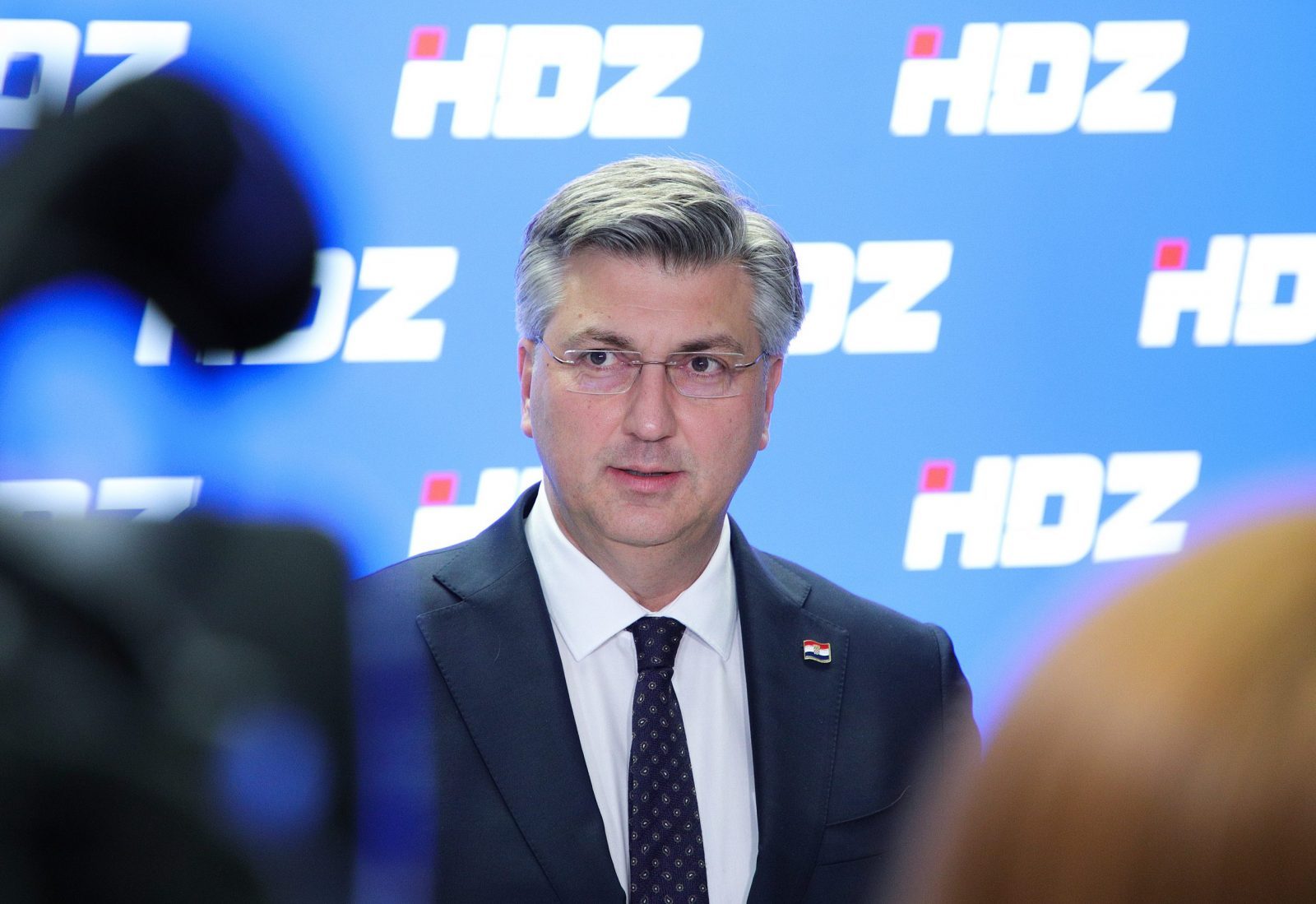 Zagreb, 27.2.2023.- Sjednica šireg Predsjedništva HDZ-a u središnjici stranke. Na slici predsjednik HDZ-a Andrej Plenković nakon sjednice. foto HINA/ Tomislav PAVLEK/ tp