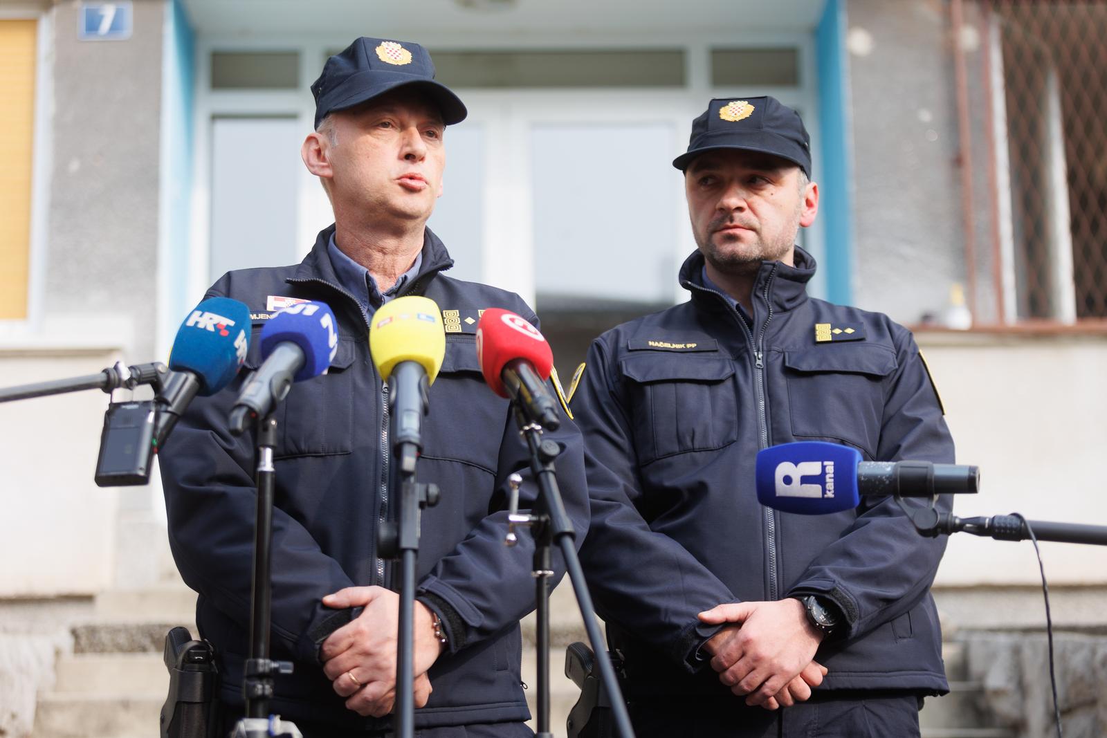 02.02.2023., Rijeka - Konferencija za medije ispred Druge policijske postaje vezana za dogadaje na Platku.  
 Photo: Nel Pavletic/PIXSELL