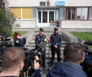 02.02.2023., Rijeka - Konferencija za medije ispred Druge policijske postaje vezana za dogadaje na Platku.  
 Photo: Nel Pavletic/PIXSELL