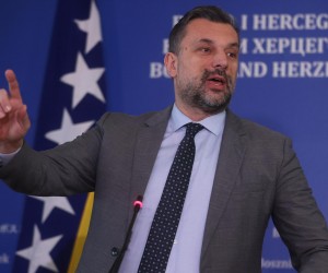 02.02.2023., Sarajevo, Bosna i Hercegovina - Izjava za medije minsitra vanjskih poslova BiH nakon prve sjednice Vijeca ministara Bosne i Hercegovine.   Photo: Armin Durgut/PIXSELL