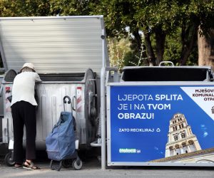 02.10.2019., Split - Kontejneri za mjesoviti komunalni otpad na Bacvicama.rPhoto: Miranda Cikotic/PIXSELLr