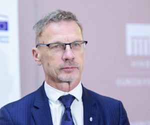 3.2.2023., Zagreb - Europska investicijska banka (EIB) i Hrvarska narodna banka (HNB) organizirali su konferenciju "Ulaganja za otpornost i strukturnu transformaciju", na kojoj je predstavljeno EIB-ovo istrazivanje za Hrvatsku. Guverner HNB-a Boris Vujcic.  Photo: Neva Zganec/PIXSELL