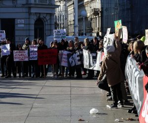 03.02.2023., Zagreb - Clan predsjednistva SDP-a Fred Matic pridruzio se prosvjedu koji se odrzao paralelno s molitvom muskaraca Photo: Zeljko Hladika/PIXSELL