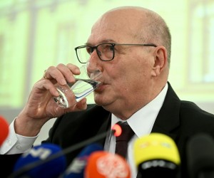 07.02.2023., Zagreb - Miroslav Separovis predsjednik Ustavnog suda odrzao je konferenciju za medije i predstavio donosenje odluka o izbornim jedinicama.  Photo: Marko Lukunic/PIXSELL