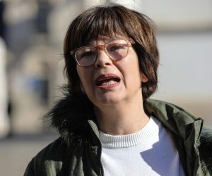 07.04.2021., Zagreb - Povodom Svjetskog dana zdravlja, stranka Nova ljevica odrzala je konferenciju za medije na temu: "Mentalno zdravlje u pandemiji i zabrinjavajuce reperkusije ove zdravstvene krize na porast obiteljskog nasilja". clanica Odbora za zdravstvo Nove ljevice Natasa Skaricic. Photo: Robert Anic/PIXSELL